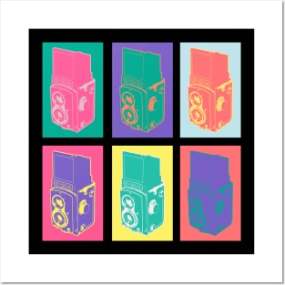 Medium Format Camera PopArt - Elegance in Film Photography - Warhol-inspired Tribute Posters and Art